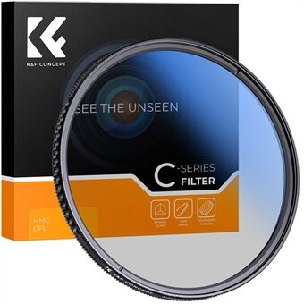 K&F CONCEPT KF01.1442 82 mm MC CPL-suodatin Ultraohut optinen lasi pyöreä monikerroksinen pinnoite Design DSLR-kameran linssin tarvikkeet