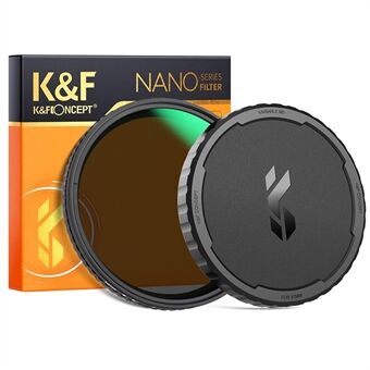 K&F CONCEPT ND2-ND32 suodatin, säädettävä ND-suodatinlinssi, jonka tiheys vaihtelee, monikerroksinen nanopinnoitettu suodatin, jossa linssin suojus 82 mm