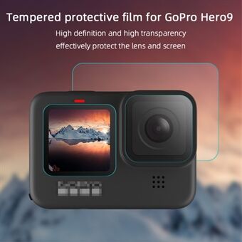 2 sarjaa Protective Film HD karkaistu lasi näytönsuoja GoPro 9:lle