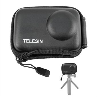 TELESIN OA-BAG-002 DJI Osmo Action3 PU-nahka+EVA-suojapussi puoliavoin vetoketjulla